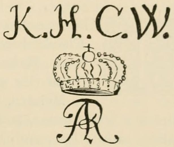 The K.H.C.W. beneath a crowned AR monogram mark of Dresden, as engraved in Chaffers 1891