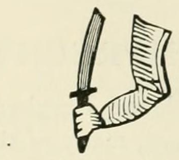 The An arm holding a scimitar mark as engraved in Chaffers 1891, page 476