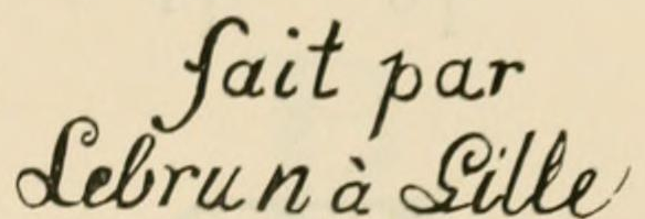 The fait par Lebrun à Lille mark as engraved in Chaffers 1891, page 511