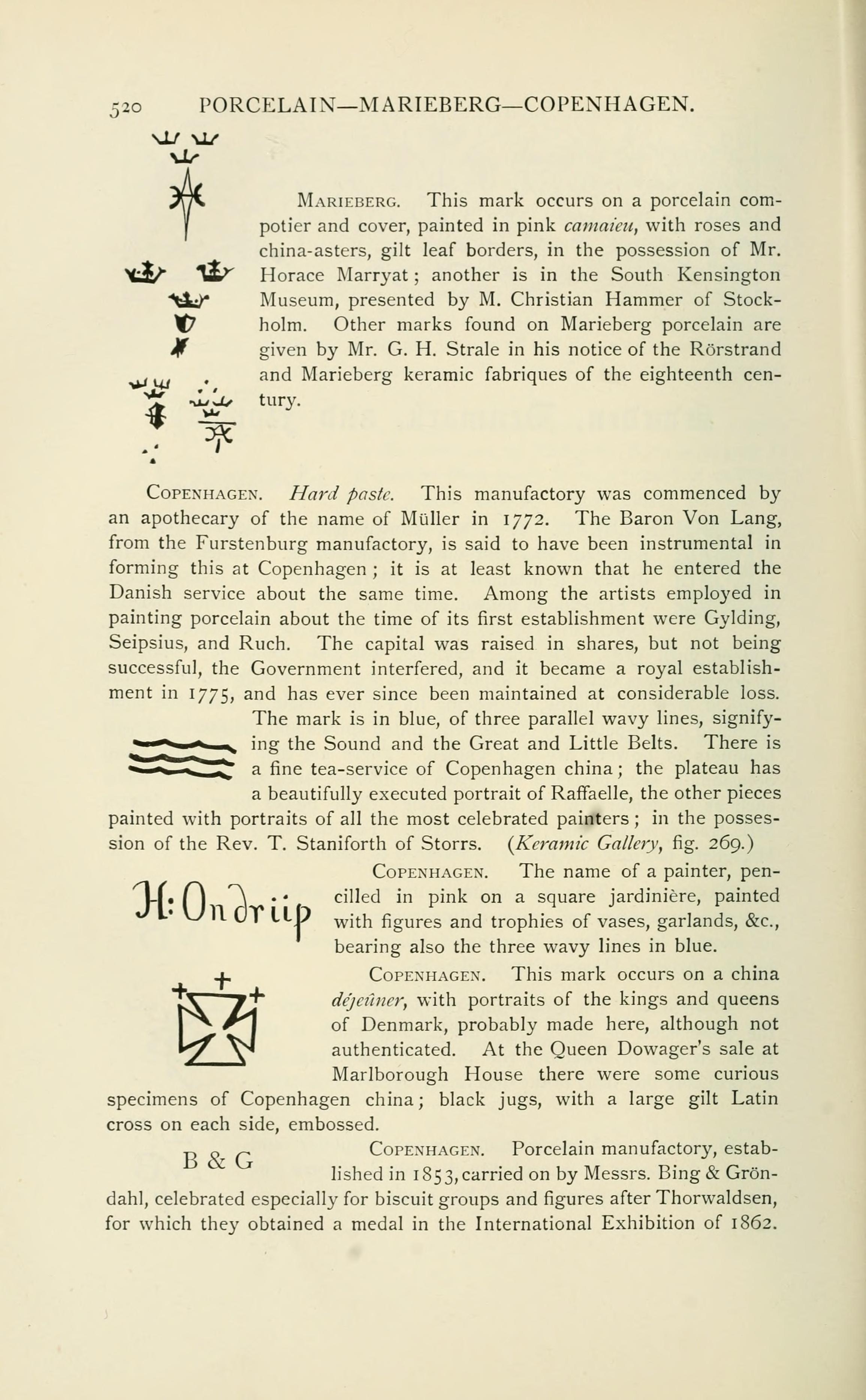 Page 520 of Chaffers 1891, the source for this entry