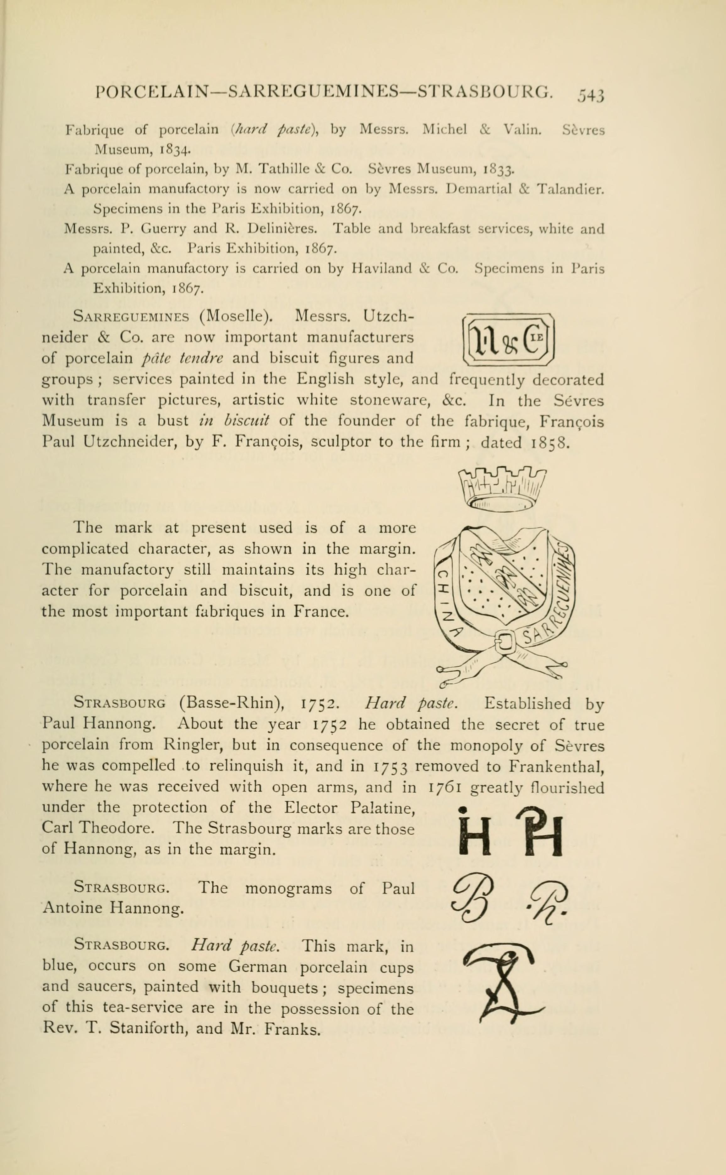 Page 543 of Chaffers 1891, the source for this entry