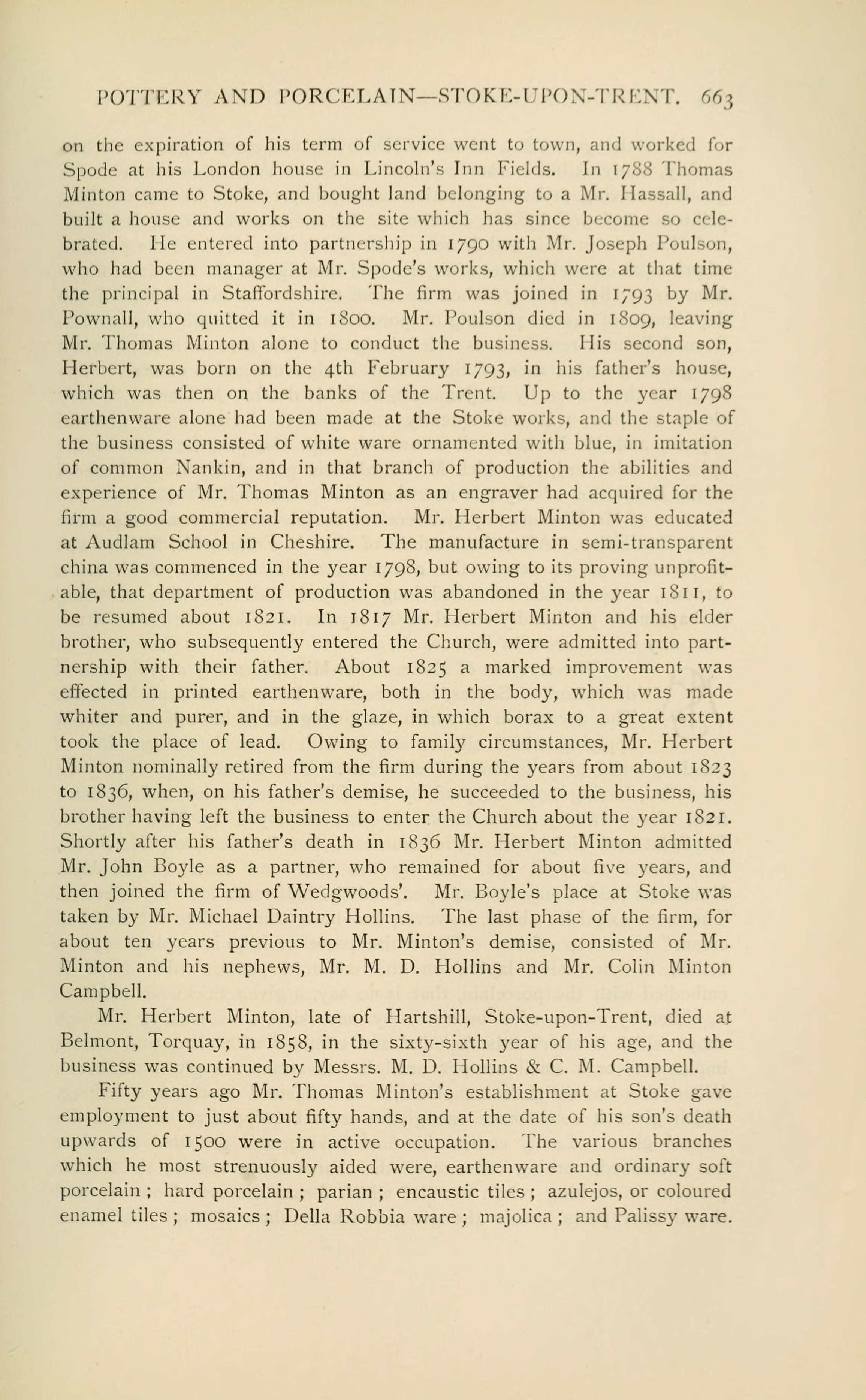 Page 663 of Chaffers 1891, the source for this entry