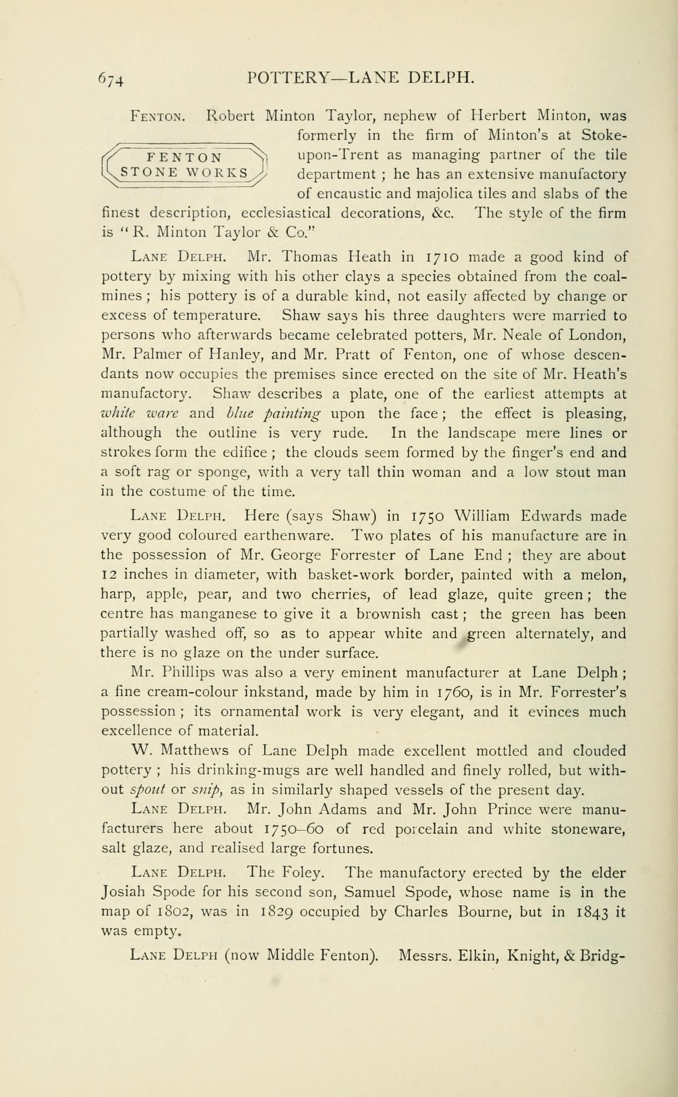 Page 674 of Chaffers 1891, the source for this entry