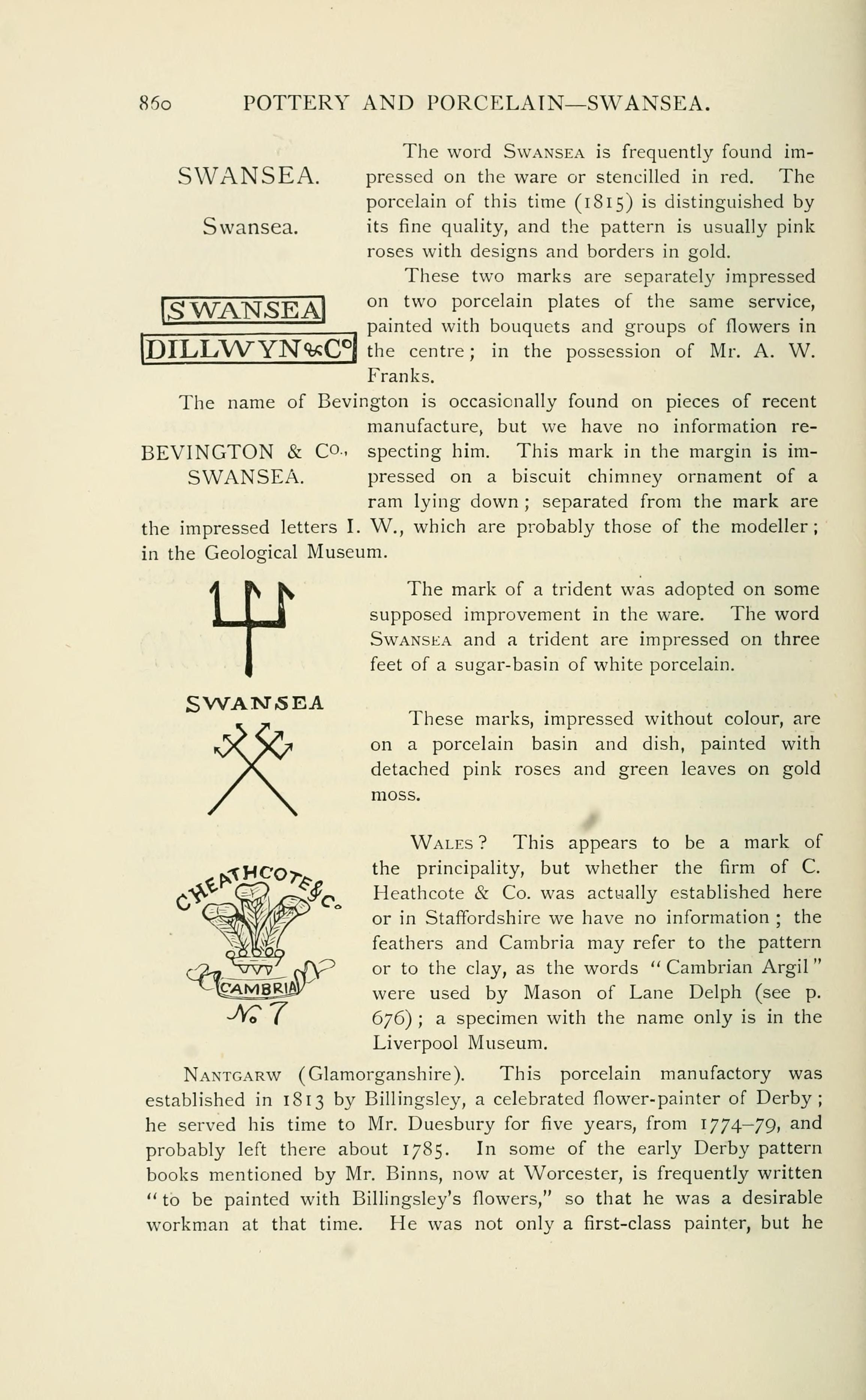 Page 860 of Chaffers 1891, the source for this entry